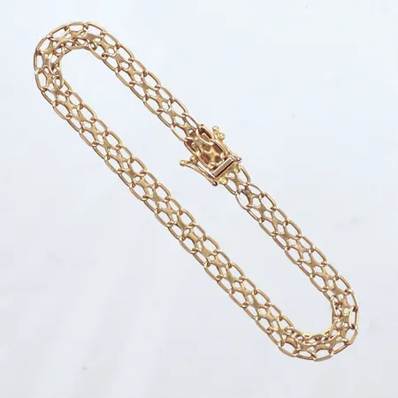Armband, X-länk, längd 18cm, bredd 5,20mm, 18k Vikt: 6,7 g