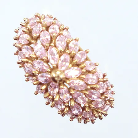 Ring, rosa stenar, Ø16¾, 18k Vikt: 6,7 g