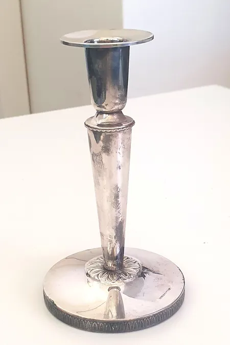 Ljusstake silver 830/1000, höjd 15cm, Ceson år 1992,  brutto Vikt: 189 g