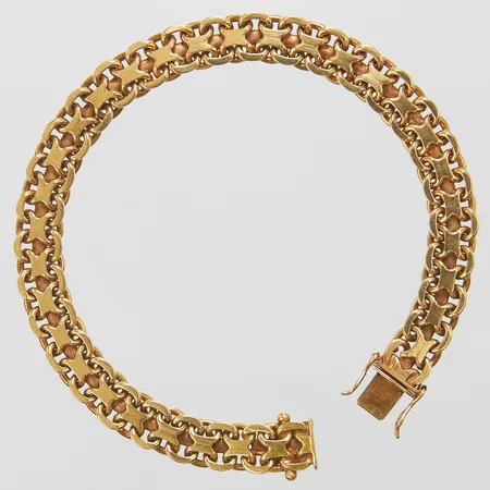 Armband, X-länk, längd: 20,3cm, bredd: 7,8mm, 18K Vikt: 27,2 g