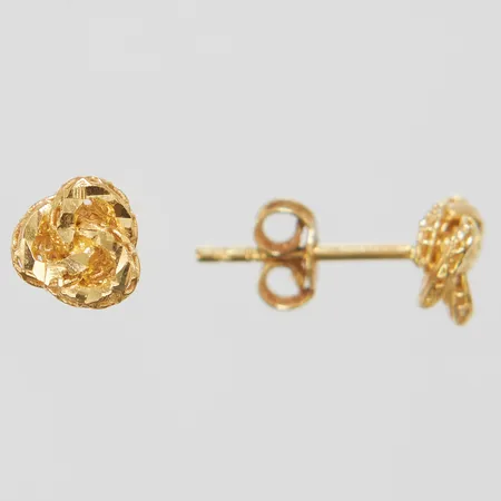 Örhängen, knutar, Ø6,5mm, 18K Vikt: 1,1 g