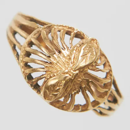 Ring, defekt, skev, bucklig, 14K Vikt: 2,2 g