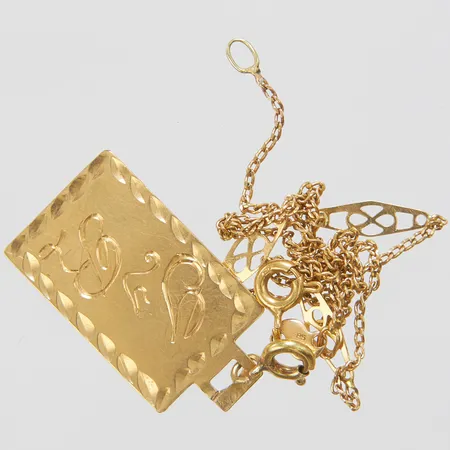Diverse guld, defekt, gravyr, 14K Vikt: 2,7 g