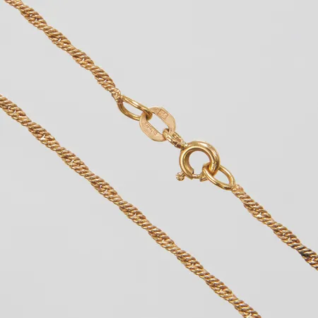 Kedja, tvinnad, längd ca 42,5mm, bredd 1,5mm, Balestra, 18K Vikt: 5,5 g