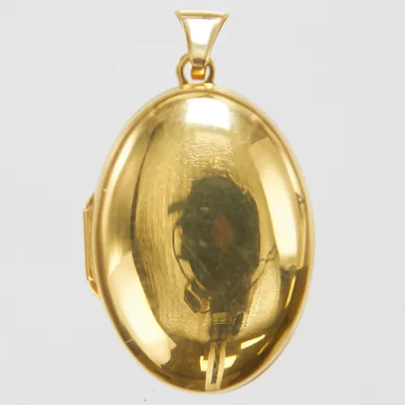 Medaljong, 33,5x19,4mm, svenska stämplar, 18K Vikt: 4,6 g