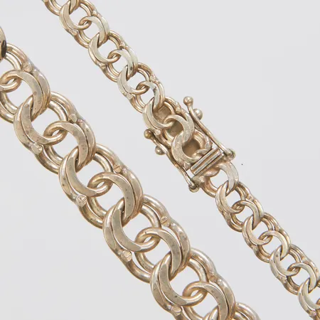 Collier, doserad Bismarck, längd: 45cm, bredd: 5,5-10mm, GHA, silver 925/1000 Vikt: 24,1 g