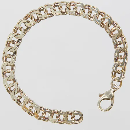 Armband, Bismarck, längd: 19,9cm, bredd: 8,2mm, saknar låsögla, silver 925/1000 Vikt: 16,4 g