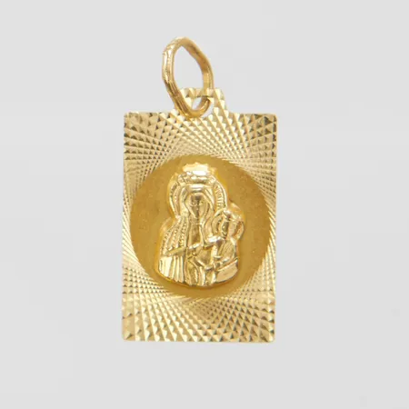 Hänge, Madonna med Jesusbarnet, 20x9,5mm, 14K Vikt: 0,8 g
