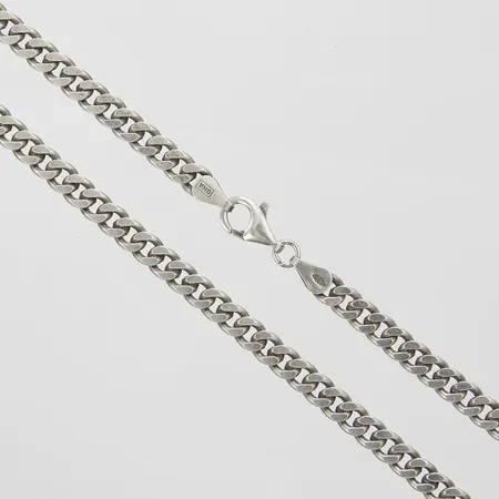 Kedja, Pansar, längd: 55,5cm, bredd: 5,5mm, GHA, silver 925/1000 Vikt: 34,4 g