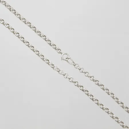 Kedja, Ärtlänk, längd: 61,8cm, bredd: 5mm, silver 830/1000, lås silver 925/1000 Vikt: 33,9 g