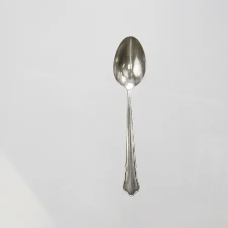 Kaffesked, modell: Chippendale, längd: 119mm, GAB, 1958, repig, silver 830/1000 Vikt: 12 g