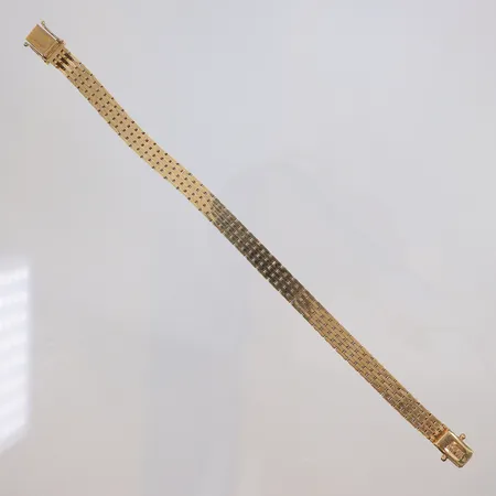 Armband Korridor, 19cm, bredd 7mm, J&A (Jo-Ans Guld AB, Köping 1989), 18K  Vikt: 28,6 g