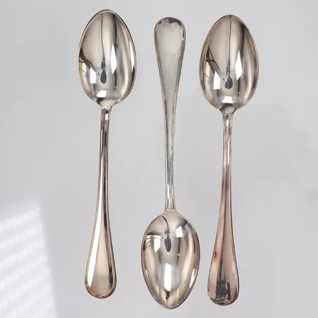 3st Kaffeskedar modell Svensk rund, längd 12cm silver 830/1000 Vikt: 38,8 g