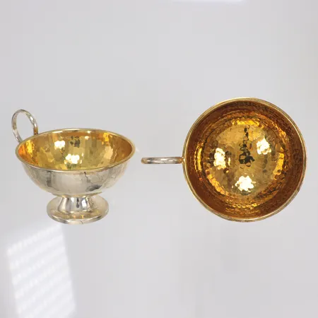 2st Punschkoppar, förgylld insida höjd 5,5cm, silver 830/1000 Vikt: 78,7 g