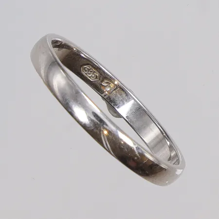 Ring, slät i vitguld stl 20 bredd 3mm 14K Vikt: 2,7 g