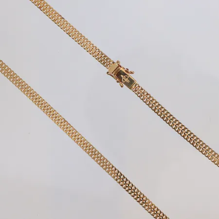 Collier Fiskben 42cm bredd 4mm, Balestra 18K  Vikt: 14,2 g