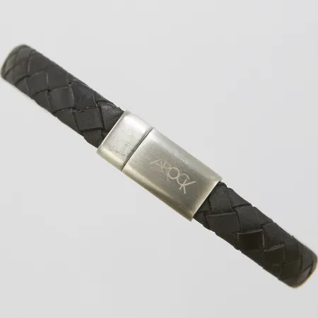 Läderarmband med magnetlås i rostfritt stål, längd: 20cm, bredd: 8,2mm, AROCK, modell: Marc, bruttovikt 10,4g