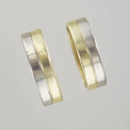 Ringar 2 färger, Ø 20/19 mm, bredd 6 mm, graverad, 14K Vikt: 9 g