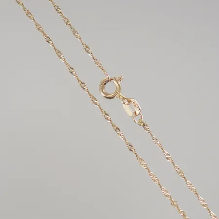 Halskedja singapor, längd 42 cm, 18K Vikt: 1,3 g