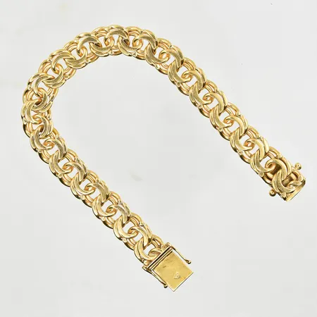 Armband Bismarck, längd 20½ cm, bredd 10 mm, 18K. Vikt: 54,8 g