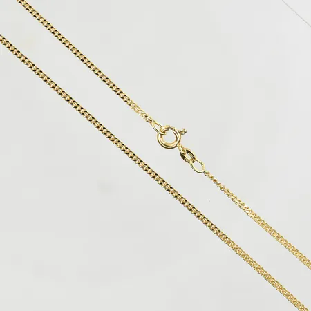 Kedja Pansar, längd 60 cm, bredd 1 mm, 18K. Vikt: 6,6 g