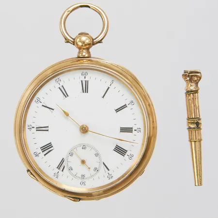 Mormorsur, 14K, manuell, 38mm, defekt, går ej, nyckel, inga övriga tillbehör.