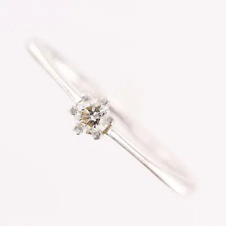 Ring, diamant ca 0,16ct, stl 20½, bredd 1,5-4,5mm, Glamira, 925/1000 silver Vikt: 2 g