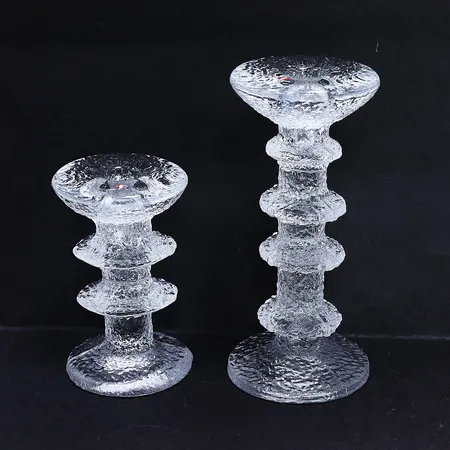 Ljusstakar Festivo Iittala, höjder 1x12,5cm, 1x18,5cm,.