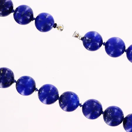 Collier, Lapis Lazulis, Ø9,5mm, 43,5cm, dobbar passar till lås Ole Lynggaard som säljs separat. Vikt: 58,7 g