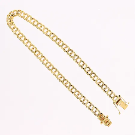 Armband Bismarck, 19,3cm, bredd 4,3mm, 18K. Vikt: 7,3 g