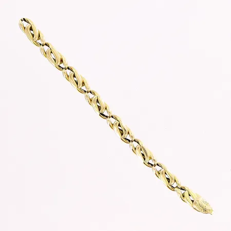 Bit länk, 8,5cm, bredd 4mm, defekt, 14K.  Vikt: 2,8 g