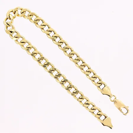 Armband Pansar, 21cm, bredd 6mm, ihåligt, GHA, 18K. Vikt: 11,3 g
