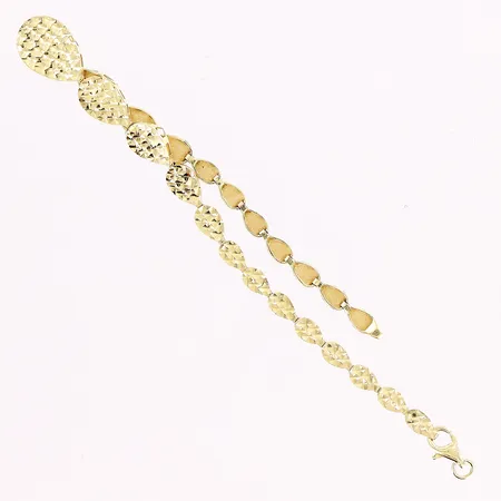 Armband, 18,5cm, bredd 3,5-9mm, defekter, 14K Vikt: 4,3 g