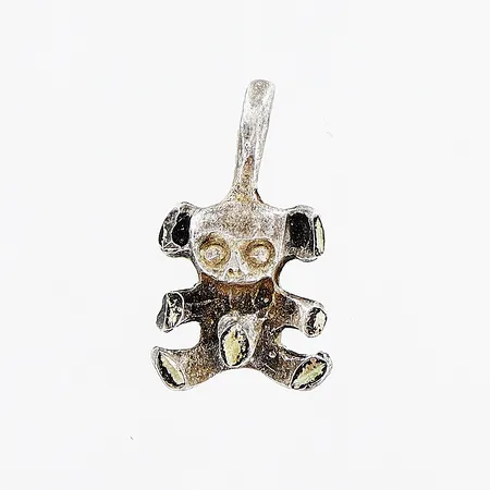 Hänge nalle, 16x10mm, silver 925/1000. Vikt: 0,8 g