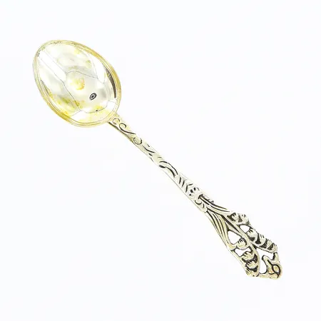 Kaffesked, 105mm, kattfot, silver 830/1000 Vikt: 9 g