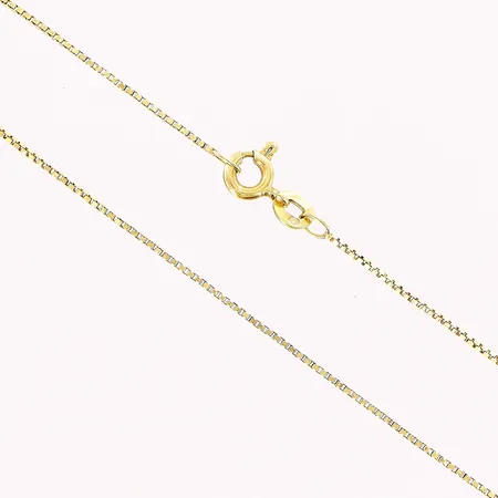 Kedja Venezia, 47,5cm, bredd 0,5mm, skeva länkbitar, 18K Vikt: 2,5 g