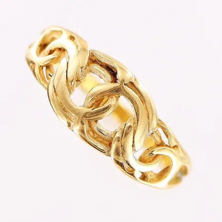 Ring Bismarck, stl 17½, bredd 2-7,5mm, 18K Vikt: 2,8 g