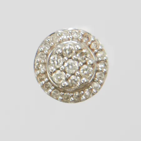 Ett udda örhänge, diamanter 25 x ca 0,005-0,01ct, Ø 7,5mm, vitguld, GHA, 18K Vikt: 0,8 g