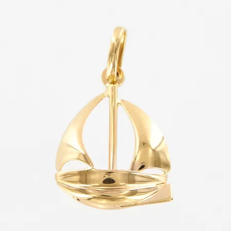 Hänge segelbåt, 25x16mm, 18K Vikt: 1,7 g