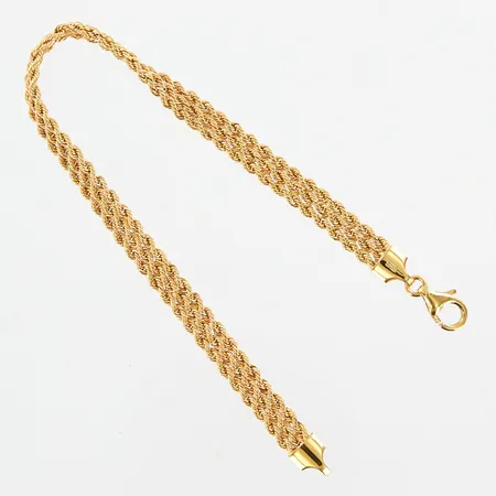 Armband, 19cm, bredd 6mm, GHA, 18K Vikt: 4,1 g