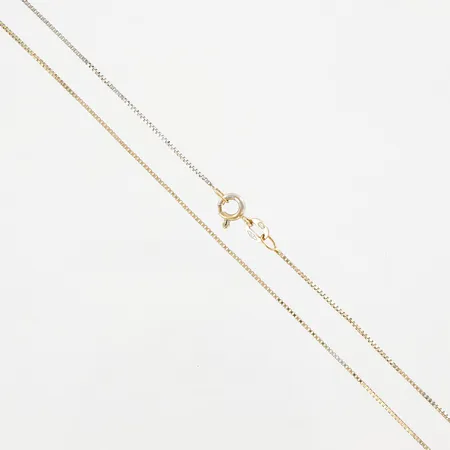 Kedja Venezia, 42 cm, bredd 0,8mm, vitguld, i behov av rodiering, 18K Vikt: 1,8 g