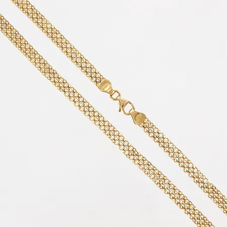 Collier, 46,5cm, bredd 4,5mm, defekt, 18K Vikt: 8,8 g