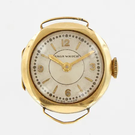 Damur, Haga Watch, manuell, Ø22mm, behov av service, bucklor, 14K, bruttovikt: 7,1