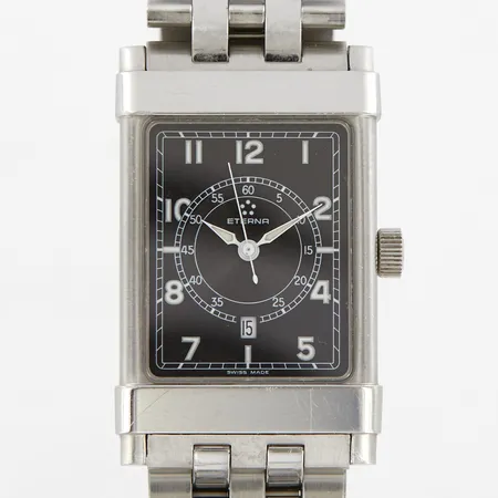 Armbandsur, Eterna Matic, 8490.41N, 26x36 mm, automatisk, stål, safirglas, länk i stål 15cm, bruksrepor, inga tillbehör 