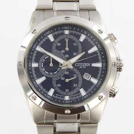 Herrur Citizen GN-4-S, quartz, Ø44mm, stål, serienr:761230245, batteribyte