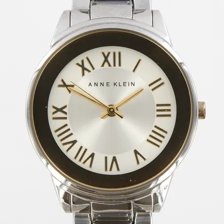 Damur Anne Klein, quartz, stål, Ø37mm, länk ca 17,5cm, behov av batteribyte, 