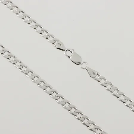 Collier Pansar, Carlsèn Sundsvall, längd ca 46 cm, bredd 5.2 mm, silver 925/1000. Vikt: 23,2 g