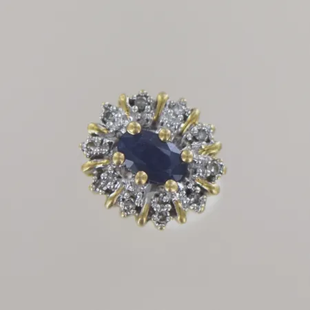 Singelörhänge Carmosé med diamanter 0,01ct st och 1 safir, Bredd 9 mm, 18k Vikt: 1,8 g