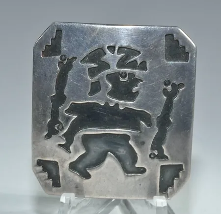  Hänge/brosch Peru  bredd 4x3,5 cm, silver 925/1000 Vikt: 13,4 g