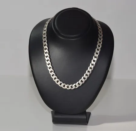Halskedja pansar, längd  50,5 cm, bredd 11mm, silver 925/1000 Vikt: 92,9 g